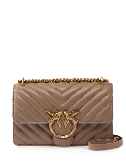 PINKO chevron-quilted Love Birds shoulder bag Neutrals 100074A0GK