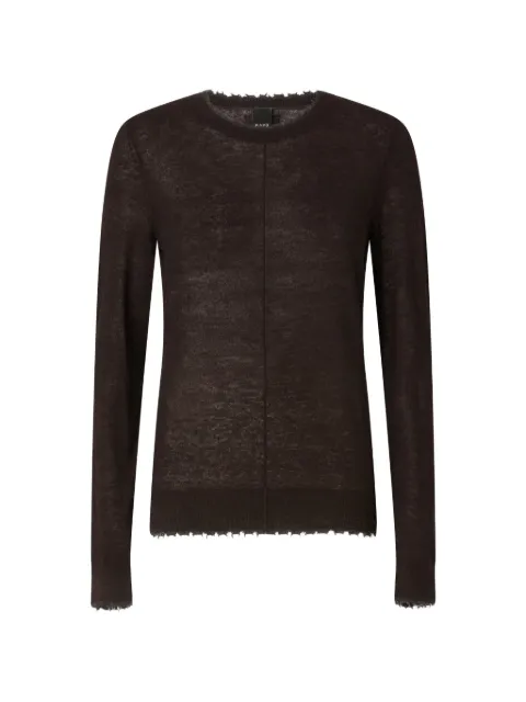 PINKO distressed semi-sheer top Brown 107328A3IQ