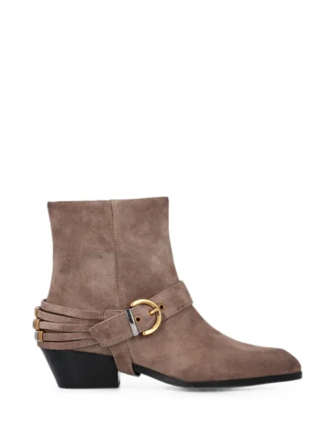 PINKO buckle-detail leather boots Neutrals SD0557P151