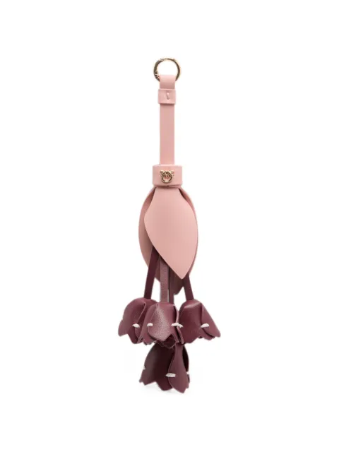 PINKO Love Birds floral bag charm Pink 107790A31U