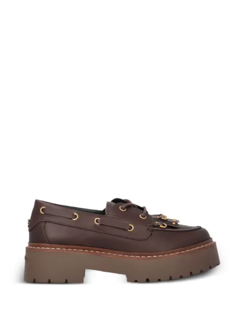 PINKO fringe-detail platform loafers Brown SD0561P056