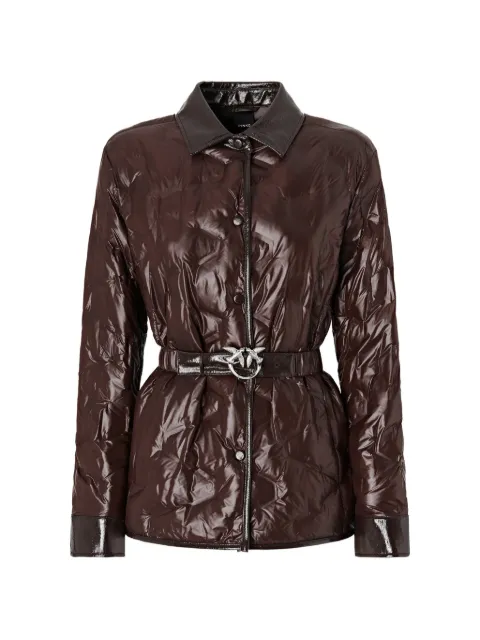 PINKO quilted belted jacket Brown 107163A3FI