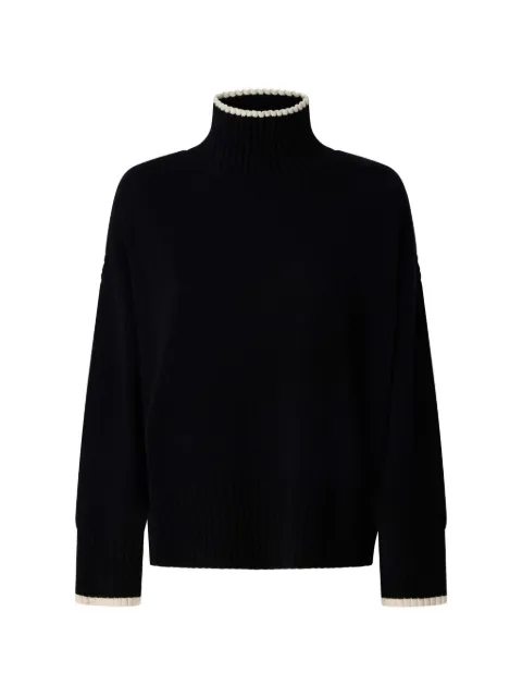 PINKO contrast-trim roll-neck sweater Black 105446A3G1
