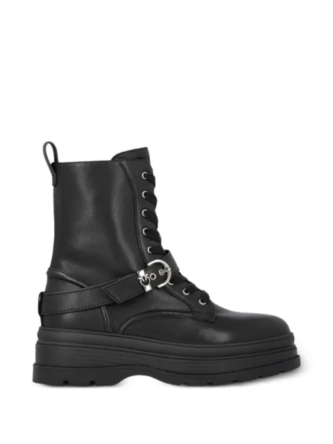 PINKO buckle-strap lace-up boots Black SD0613P001