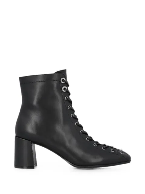 PINKO lace-up leather ankle boots Black SD0685P001