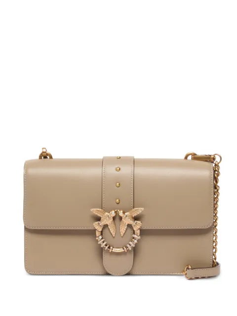 PINKO Love Birds studded shoulder bag Neutrals 107070A0F1