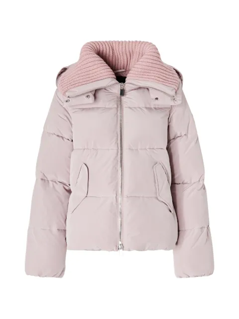 PINKO ribbed-collar puffer coat Pink 107161A39J