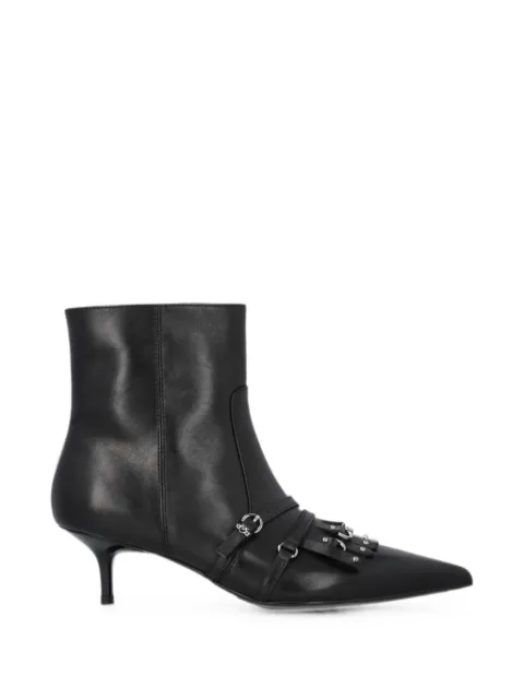 PINKO fringe-detail buckled ankle boots Black SD0595P001