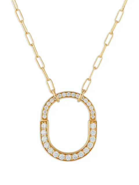 Tiffany & Co. Pre-Owned Lock diamond necklace Gold TI18051526