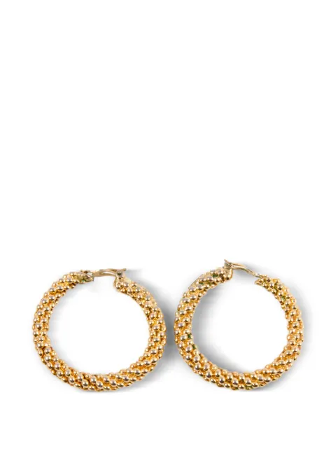 Saint Laurent Pre-Owned 1980s hoop clip-on earrings Gold 15016498
