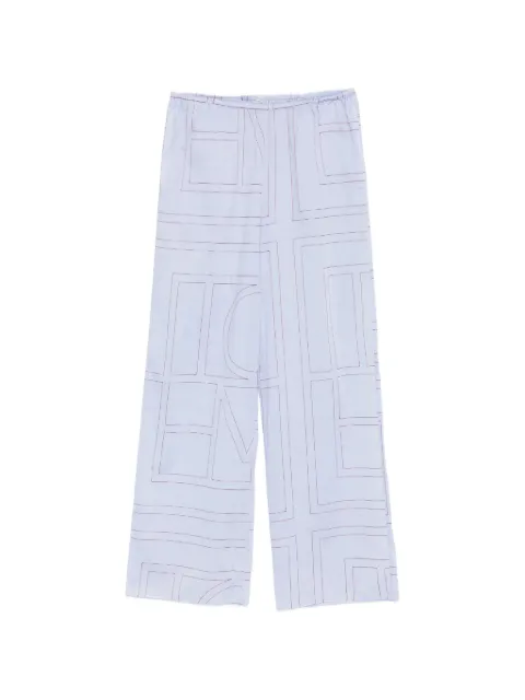 TOTEME elasticated-waistband trousers Blue 243WRB1092FB0239