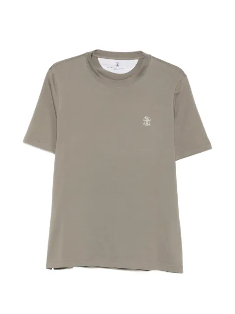 Brunello Cucinelli logo-print T-shirt Green M0B138440CBF57