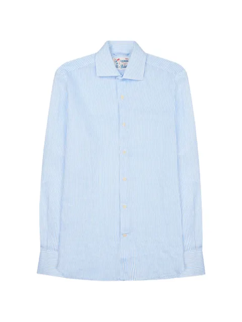 MC2 Saint Barth Pamplona vertical-stripe long-sleeve shirt Blue PAMP001