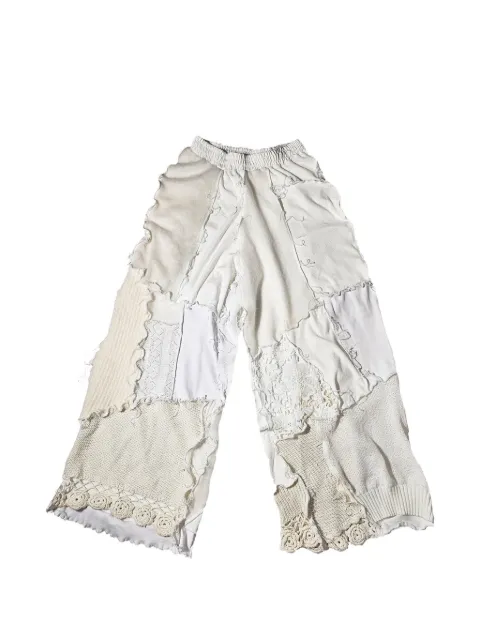 Borbala Fluff patchwork trousers White BORBFLUFTRW