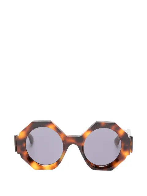 Kuboraum Maske R4 geometric-frame tortoiseshell sunglasses Brown R4