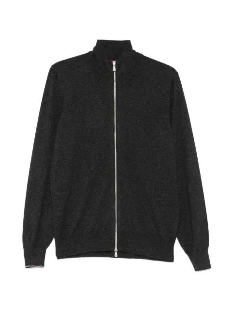 Brunello Cucinelli zip-up high-neck cardigan Grey M2200106CMD52