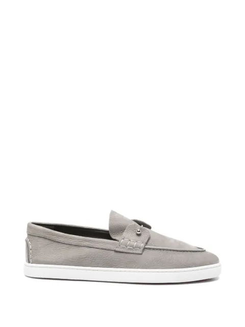 Christian Louboutin Chambeliboat grained leather loafers Grey 1260680I813