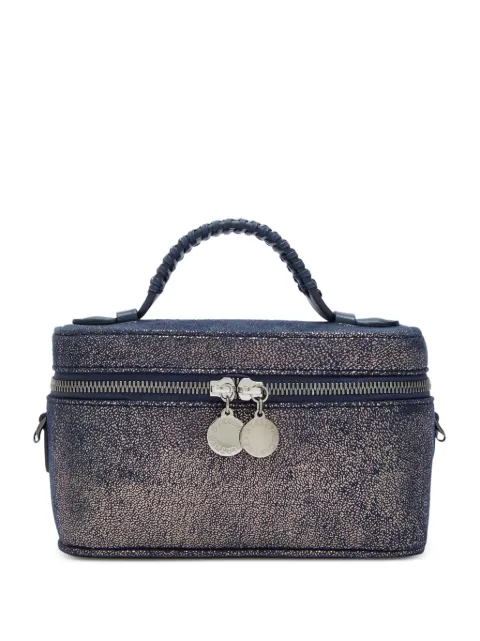 Stella McCartney Falabella metallic-effect braided-handle mini bag Blue 7P0070WP0489