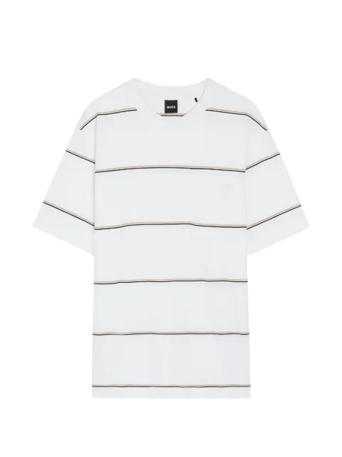 BOSS striped pocket T-shirt White 50565027