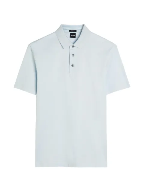 BOSS cotton-pique polo shirt Blue 50565164