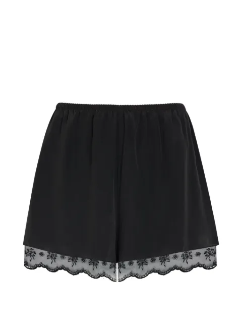 Simone Rocha embroidered-lace scallop-edge shorts Black 4230T0514