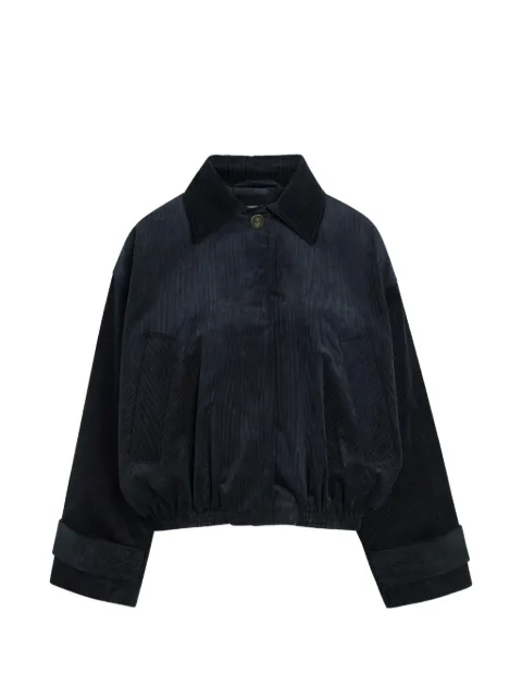 Róhe corduroy elasticated-hem jacket Blue 82011408