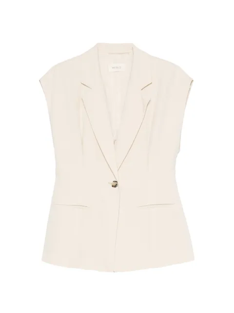 VICOLO sleeveless single-breasted gilet Neutrals TAB1655