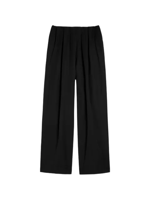 KHAITE Kaia pleated wide-leg trousers Black 3209586