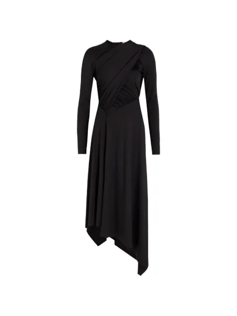 Victoria Beckham asymmetric gathered-detail dress Black 1326JDR007340A