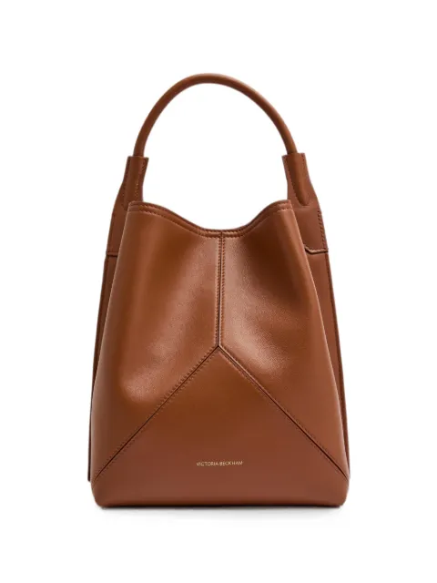 Victoria Beckham leather panelled bucket bag Brown B326AAC007564A