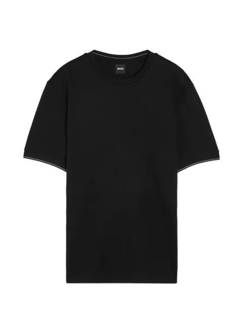 BOSS contrast-trim T-shirt Black 50564942