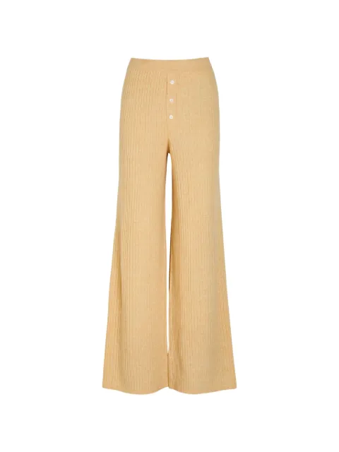 Guest In Residence Everywear ribbed-knit button-front trousers Yellow W45232RL