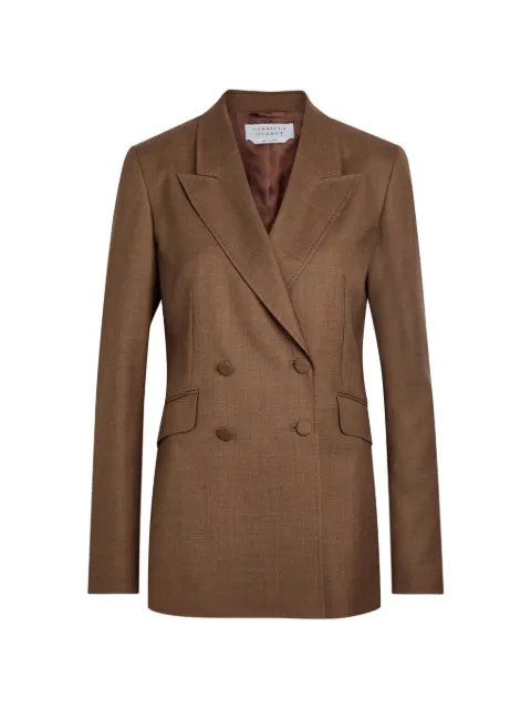 Gabriela Hearst Angela double-breasted peaked-lapel blazer Brown 4265113W180