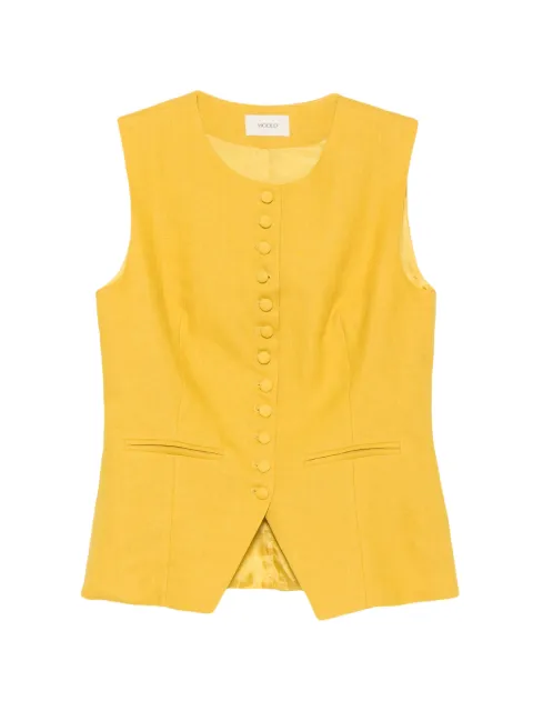 VICOLO button-up sleeveless vest Yellow TAB1582