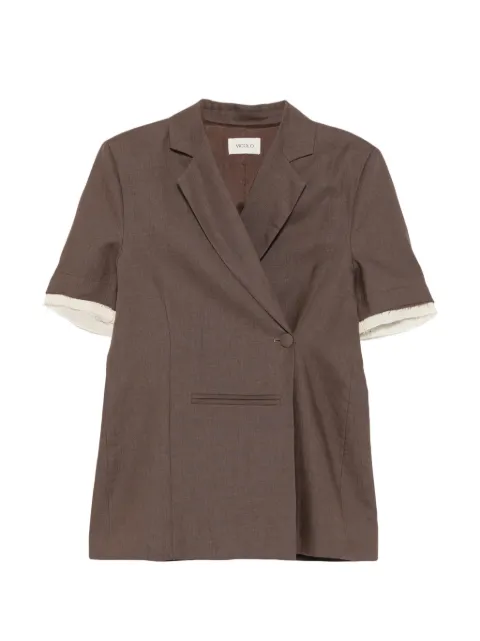 VICOLO short-sleeve double-breasted blazer Brown TAB1618