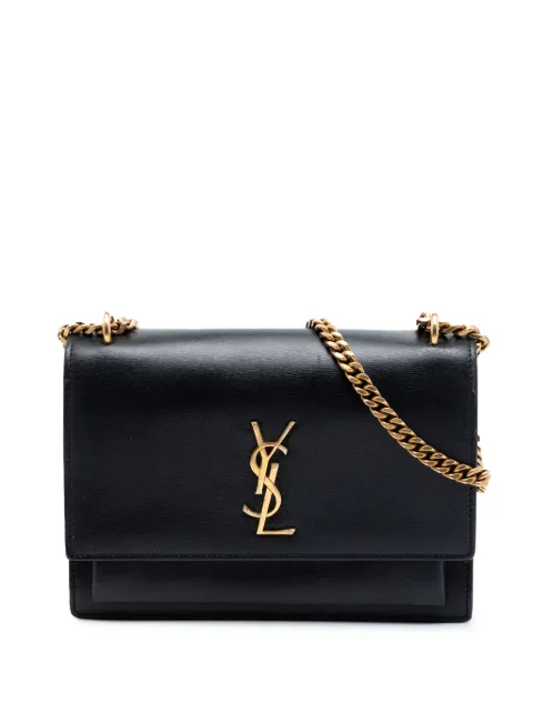 Saint Laurent Pre-Owned 2018 Medium Calfskin Monogram Sunset crossbody bag Black Y9YJROOCWM0LWGJC