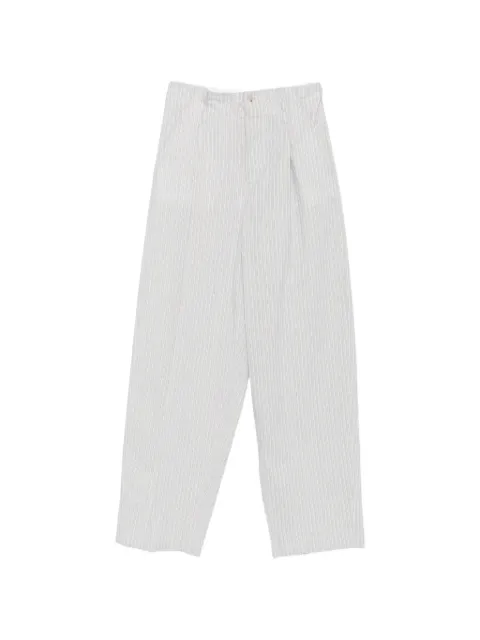Nº21 vertical-stripe pleated trousers Blue 26IN2C0B0511524
