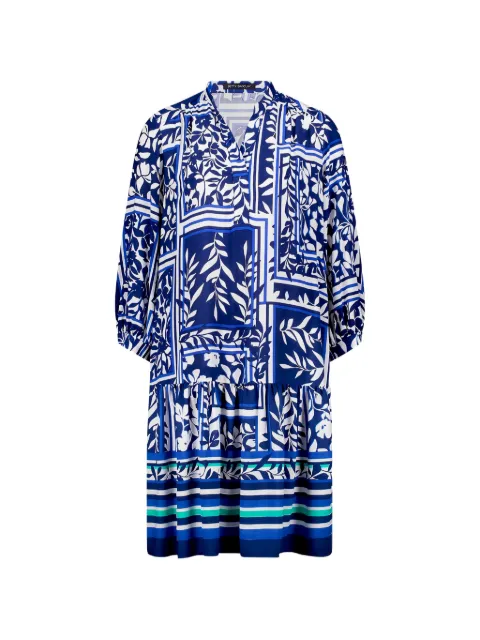 Betty Barclay floral-print ruffled dress Blue 18641994