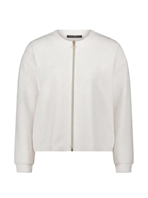 Betty Barclay zip-up textured-knit cardigan White 27041705