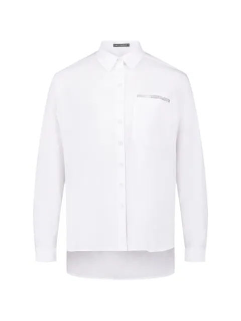 Betty Barclay embellished-pocket high-low shirt White 80019555