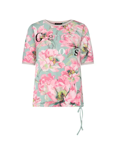 Betty Barclay floral-print drawstring-hem T-shirt Blue 27601812