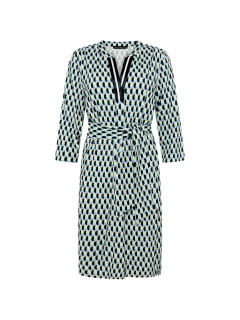 Betty Barclay geometric-print belted dress Blue 18401855