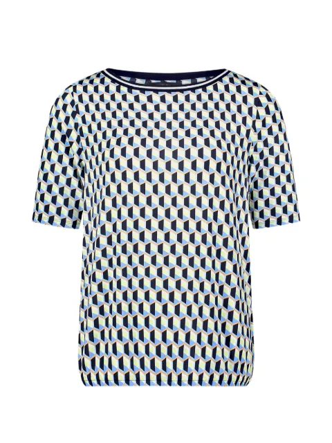 Betty Barclay geometric-print short-sleeve top Blue 28061989