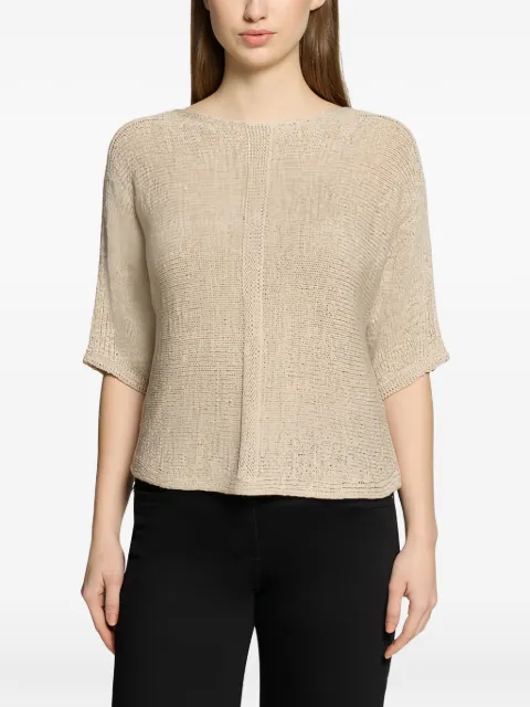 Betty Barclay fine-knit boat-neck sweater Brown 54501869