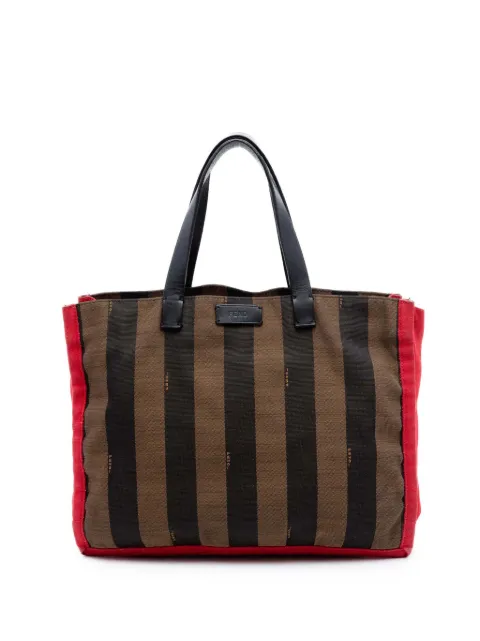 Fendi Pre-Owned 2010-2026 Pequin Canvas Simply Shopping tote bag Brown CYU5GP21C7T44DGW