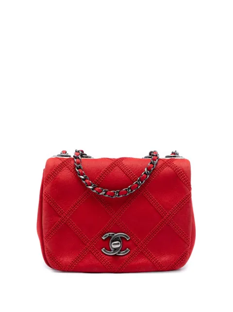 CHANEL Pre-Owned 2012-2013 Mini CC Iridescent Calfskin Diamond Stitch Flap crossbody bag Red 4TXQPLLO4A1AXTIG
