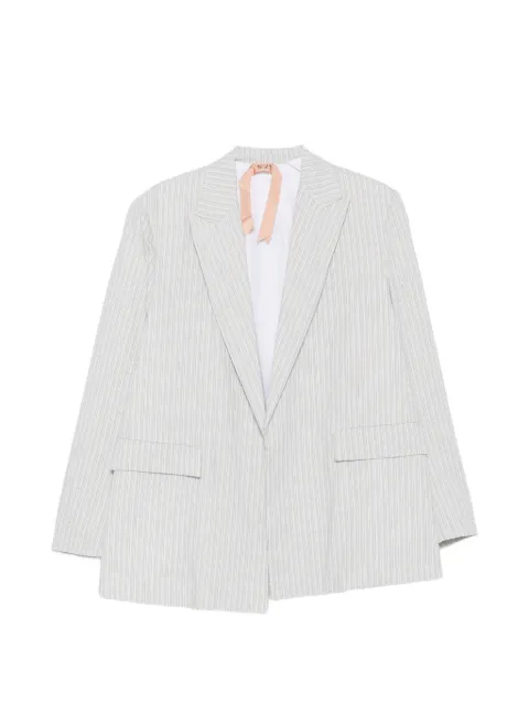 Nº21 pinstripe-pattern peak-lapel blazer Blue 26IN2C0L0611524