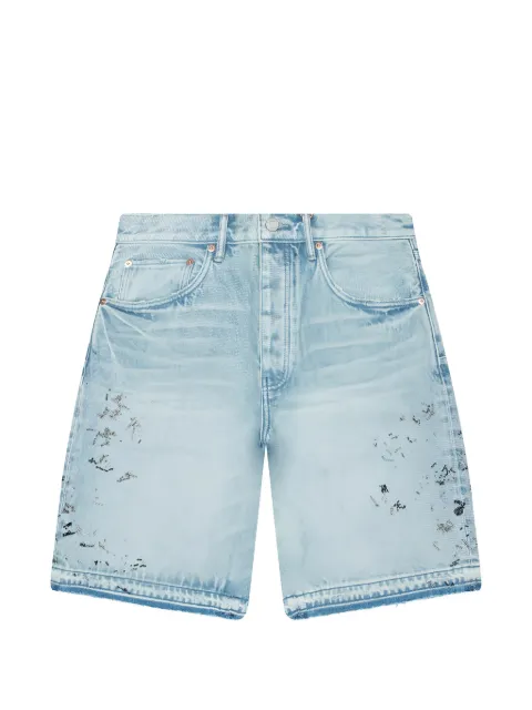 Purple Brand beaded splatter-effect shorts Blue P059