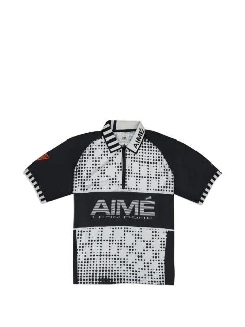 Aimé Leon Dore x New Balance zip-up polo shirt Black NB23CT010
