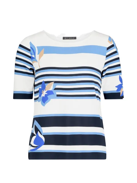 Betty Barclay floral-print striped T-shirt White 27411754
